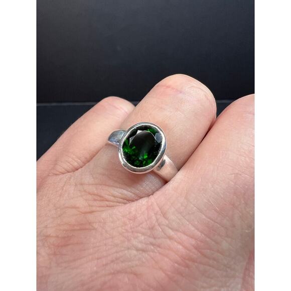 NEW Chrome tourmaline sterling silver ring size 7.5 - Picture 11 of 16